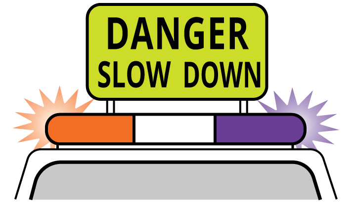 Driver Danger slow down Vehicle Sign - Afghanistan roads - itrans Transport Solutions