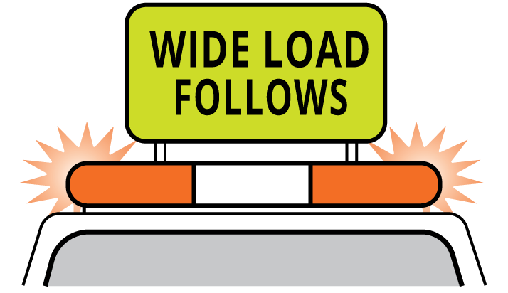 Driver Wide load follows Vehicle Sign - Afghanistan roads - itrans Transport Solutions